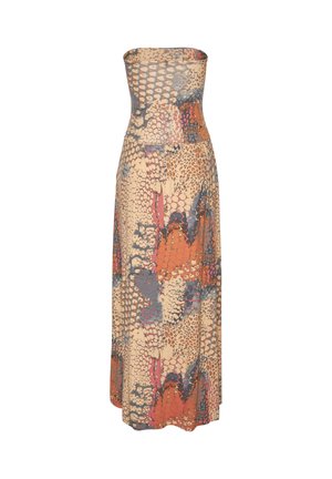 Jersey dress - orange bedruckt
