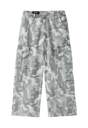 Stradivarius, PRINTED CARGO TROUSERS - Jean coupe décontractée - mottled grey