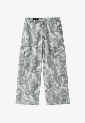 Stradivarius, PRINTED CARGO TROUSERS - Jean coupe décontractée - mottled grey
