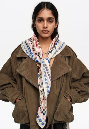 BIMBA Y LOLA, BIMBA Y LOLA PAÑUELO FLORES ACUARELA BLANCO ROTO - Halsdoek - blanco roto