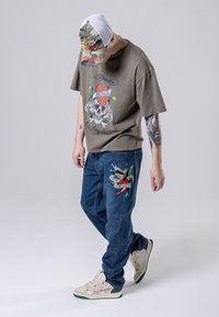 Ed Hardy LOVE-KILLS SLOWLY - T-shirt print - washed dusty olive