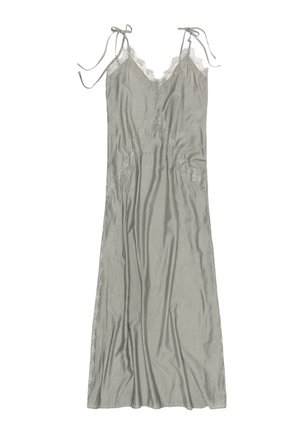 BIMBA Y LOLA, BIMBA Y LOLA VESTIDO LENCERO FLUIDO PLATA - Maksimekko - plata
