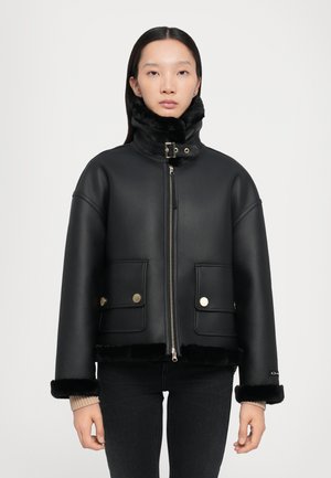JACKET - Kunstlederjacke - black