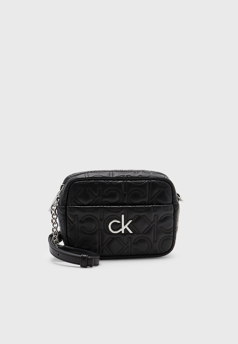 Calvin Klein RELOCK CAMERA BAG QUILT Across body bag black/mottled