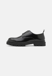 Leather UNISEX - Casual lace-ups - black
