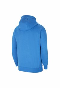 Felpa blu con un tessuto morbido e strutturato, cappuccio aderente, polsini a coste e orlo dritto, progettata per una vestibilità comoda.