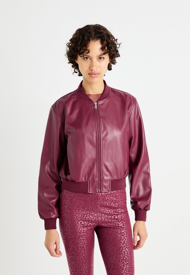 ONLY ONLHEIDI SHORT - Giacca in similpelle - burgundy