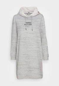 TEXT FLOCK SHORT HOODIE - Vestido de dia - light grey heather