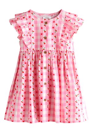 Next REGULAR FIT - DOUBLE RUFFLE SLEEVE  - Denné šaty - pink gingham
