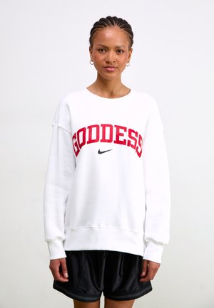 Nike Sportswear CREW - Sweatshirt - white/university red