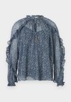 FLORAL RUFFLE - Μπλούζα - midnight blue