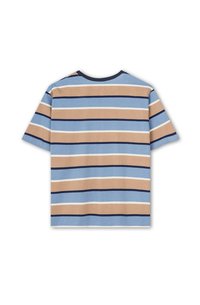 Kaotiko KEANE STRIPES UNISEX - Print T-shirt - blue/hazelnut