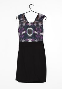 Mango Pouzdrové šaty - black/purple/blue