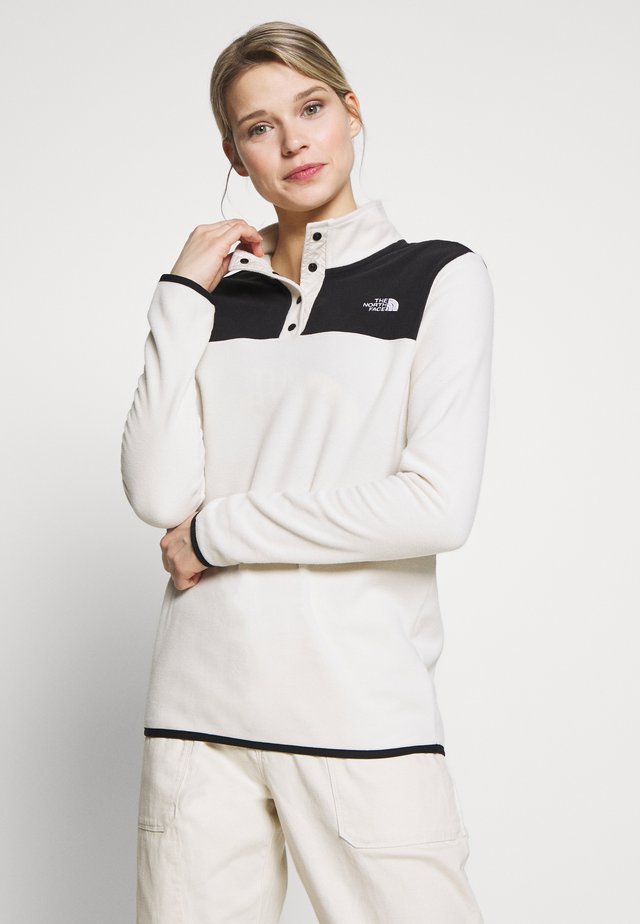 GLACIER SNAP NECK - Sweat polaire - vintage white/black