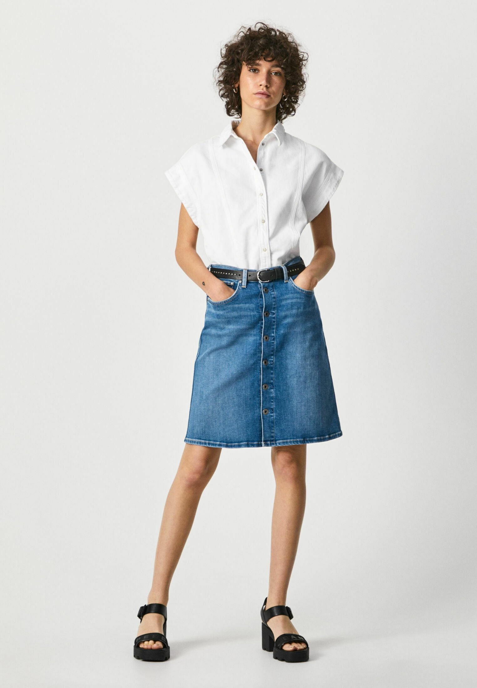 Pepe Jeans MARBLE - Gonna a campana - denim/blu denim - Zalando.it