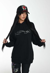 Ed Hardy NYC MONO - Jersey con capucha - black