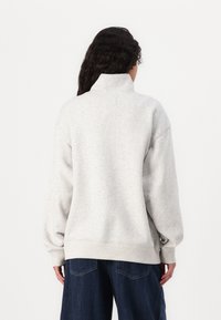 Abercrombie & Fitch ESSENTIAL SUNDAY VINTAGE HALF ZIP - Sweatshirt - light grey