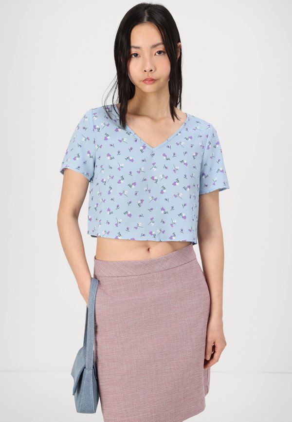 NMCLARA V NECK  - Blouse - cerulean3