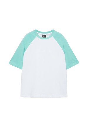 PULL&BEAR, SHORT SLEEVE RAGLAN - T-SHIRT - Majica kratkih rukava s printom - white