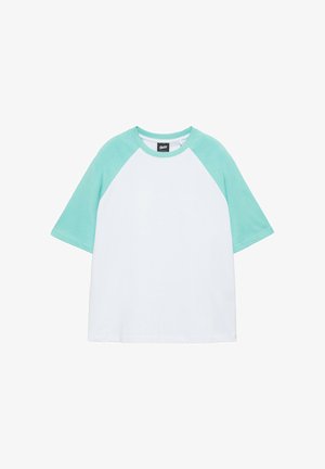 PULL&BEAR, SHORT SLEEVE RAGLAN - T-SHIRT - Majica kratkih rukava s printom - white