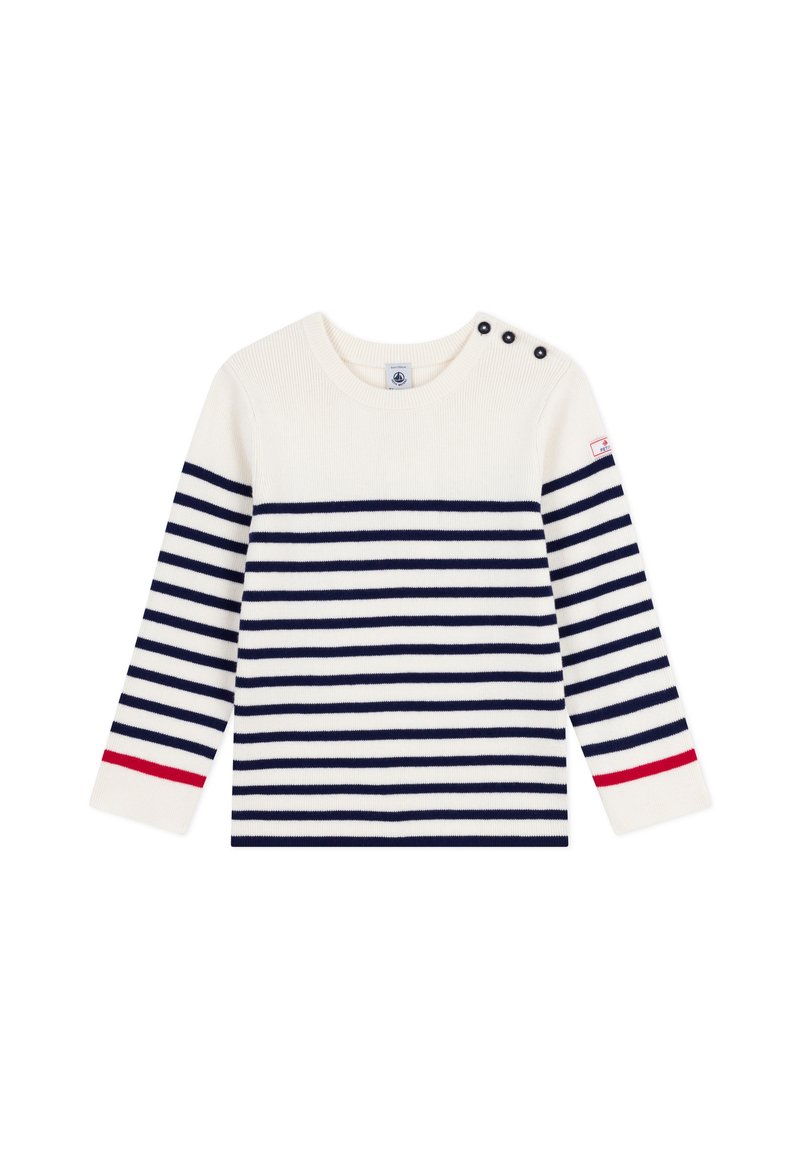 Petit Bateau PULL SIMPLE - Jumper - marshmallow/soir/white - Zalando.co.uk