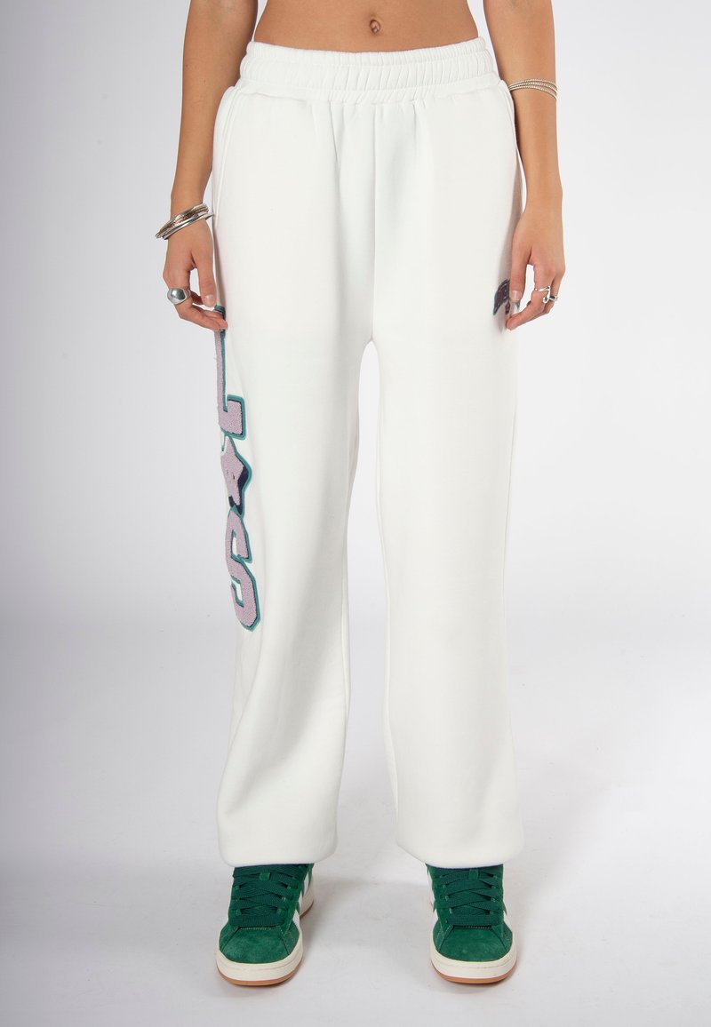 Love Scars COLLEGE STAR UNISEX - Παντελόνι φόρμας - offwhite