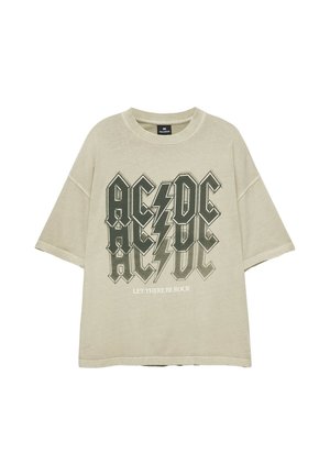 PULL&BEAR, ACDC T-SHIRT - T-SHIRT - T-shirt print - ochre