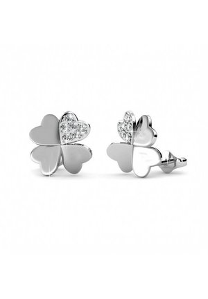 LUCKY CLOVER - Boucles d'oreilles - argenté couleur / cristal