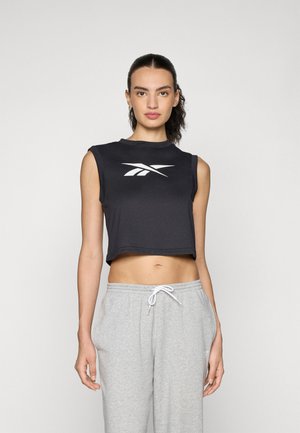 TRAIN LOGO CROPPED SLEEVELESS  - Top - black