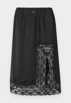 SLIP SKIRT - Jupe trapèze - black