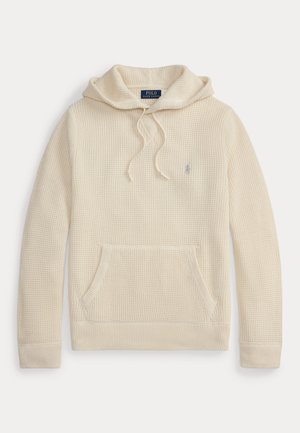 Polo Ralph Lauren TEXTURED WOOL-COTTON HOODED SWEATER - Φούτερ με κουκούλα - andover cream
