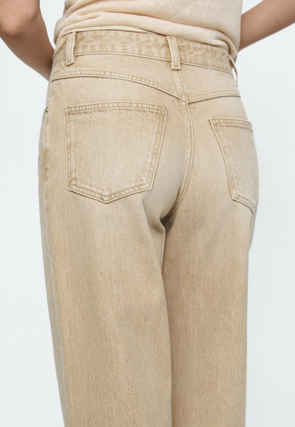 HIGH-WAIST BARREL   - Relaxed fit jeans - beige4
