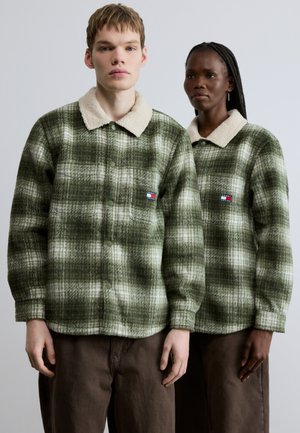CHECK OVERSHIRT UNISEX - Välikausitakki - dark greenery