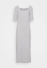 NAF NAF JODY - Vestido de malha - ecru/bleu marine