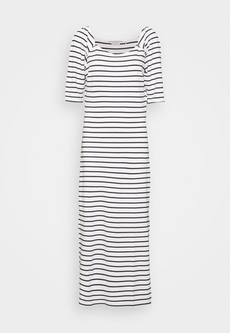Damen Freizeitkleider | NAF NAF JODY Jerseykleid ecru/bleu marine/weiß - XY09016 Damen Freizeitkleider | NAF NAF JODY Jerseykleid ecru/bleu marine/weiß - XY09016