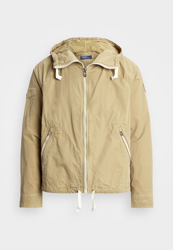 GARMENT DYED TWILL HOODED JACKET - Summer jacket - cafe tan3
