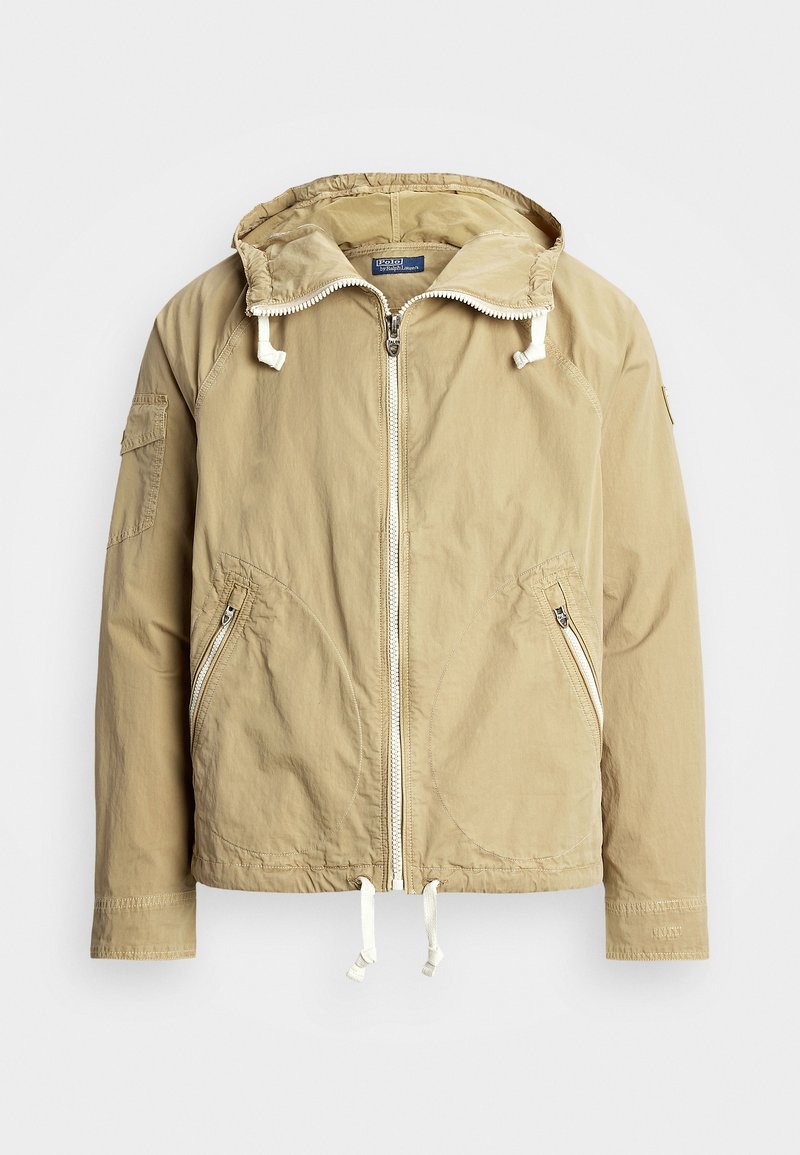 Polo Ralph Lauren GARMENT DYED TWILL HOODED JACKET - Veste légère - cafe tan