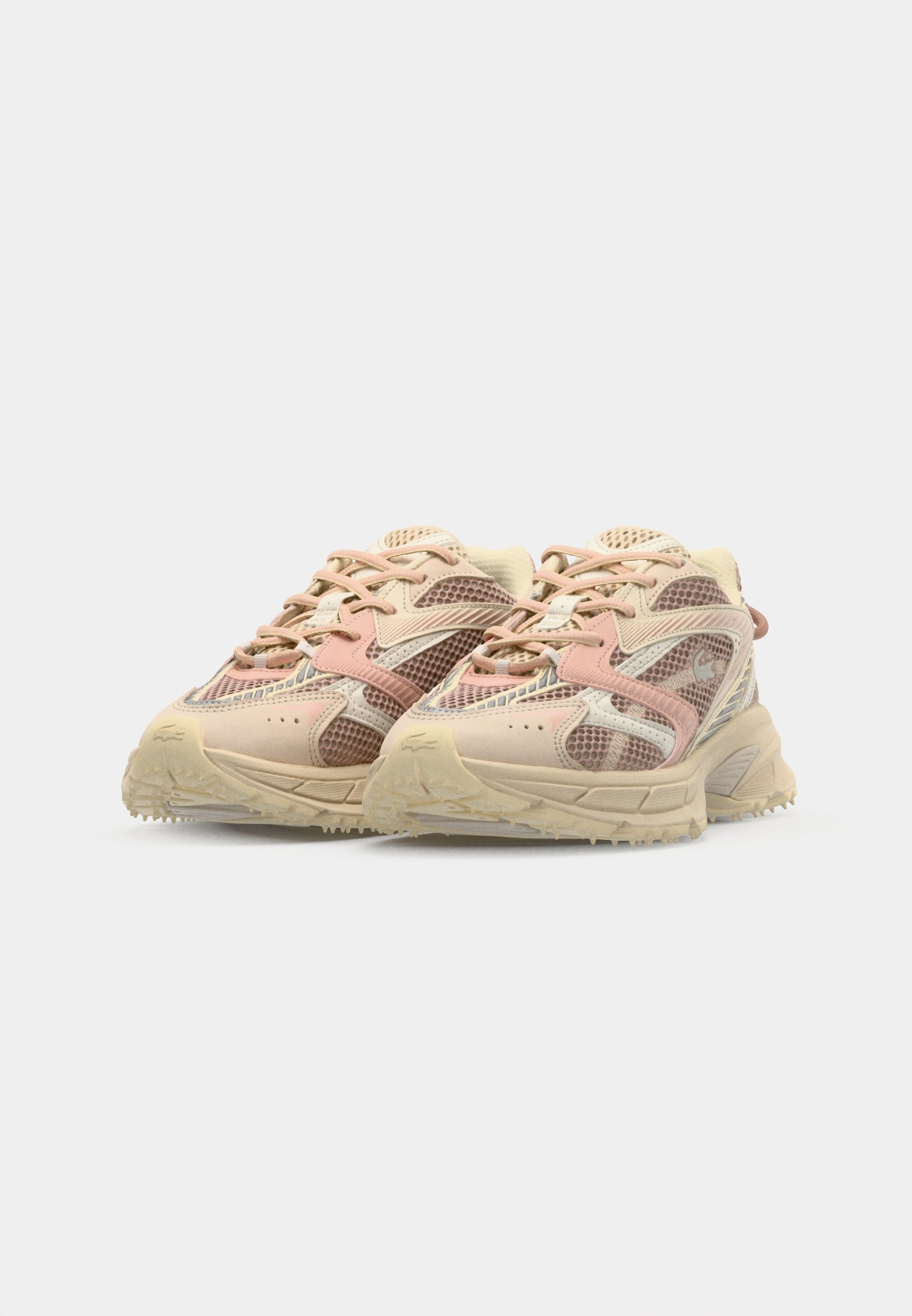 Lacoste NEO SHOT - Sneakers low - off white/light pink/alb natural