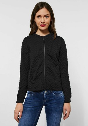 MIT 3D STRUKTUR - Cardigan - schwarz