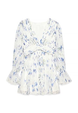 NA-KD, MARKED WAIST MINI - Day dress - blue print