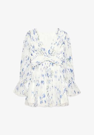 NA-KD, MARKED WAIST MINI - Day dress - blue print
