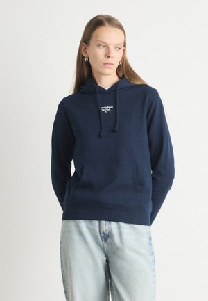Tommy Jeans ESSENTIAL LOGO HOODIE - Felpa - dark night navy