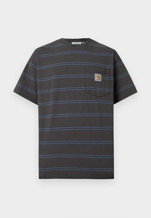 Carhartt WIP, BERT POCKET - T-shirt imprimé - graphite/curacao