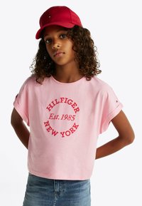 Tommy Hilfiger LOGO CREW NECK - T-shirt print - pink sugar