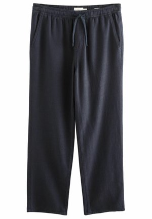 REGULAR FIT - TEXTURED ELASTICATED WAIST  - Kelnės - navy blue