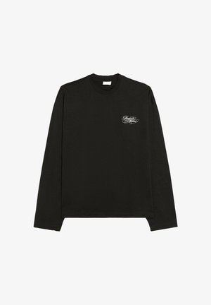 Bershka, LONG SLEEVE PRINT T-SHIRT - Langarmshirt - dark grey