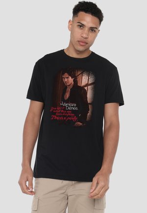Cotton Soul, VAMPIRE DIARIES/THREES A PARTY - Print T-shirt - black