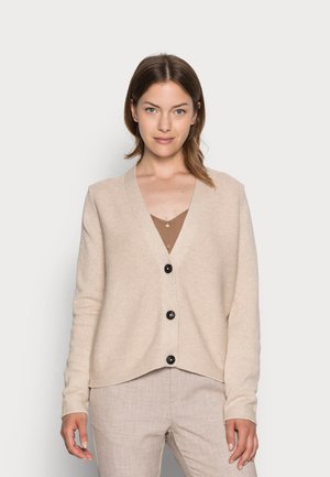 CARDIGAN STRUCTURED - Cardigan - powder beige melange
