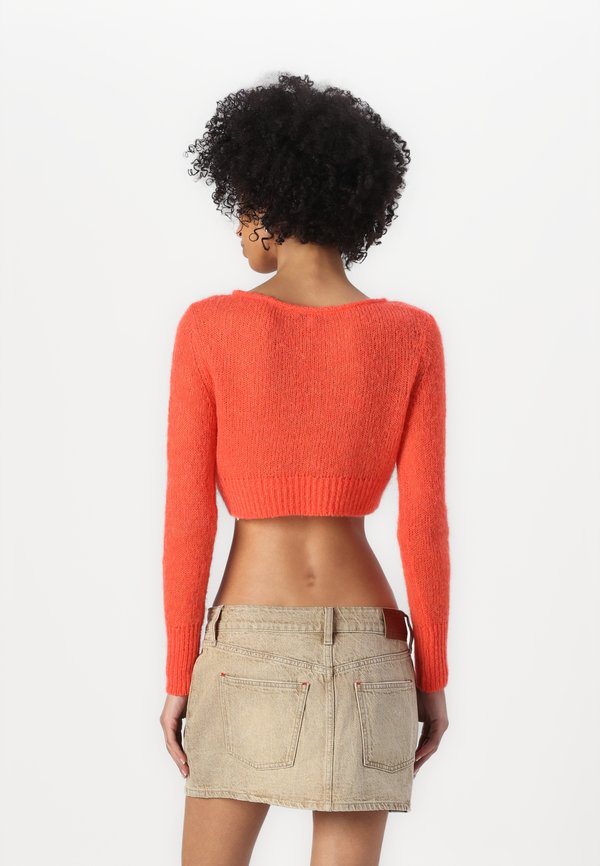 OPEN CARDIGAN - Cardigan - bright vermillion3