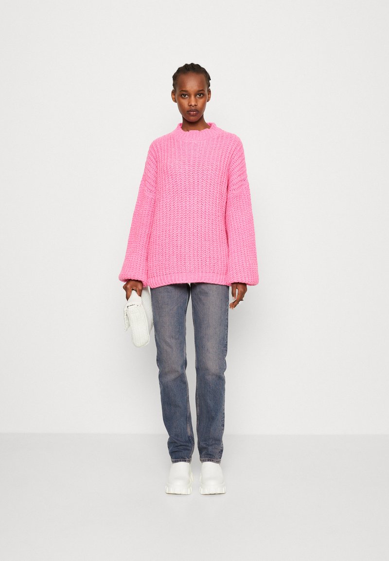 IN THE STYLE PERRIE SIAN BON BON BALLOON SLEEVE JUMPER - Pullover - pink/rose  - ZALANDO.FR